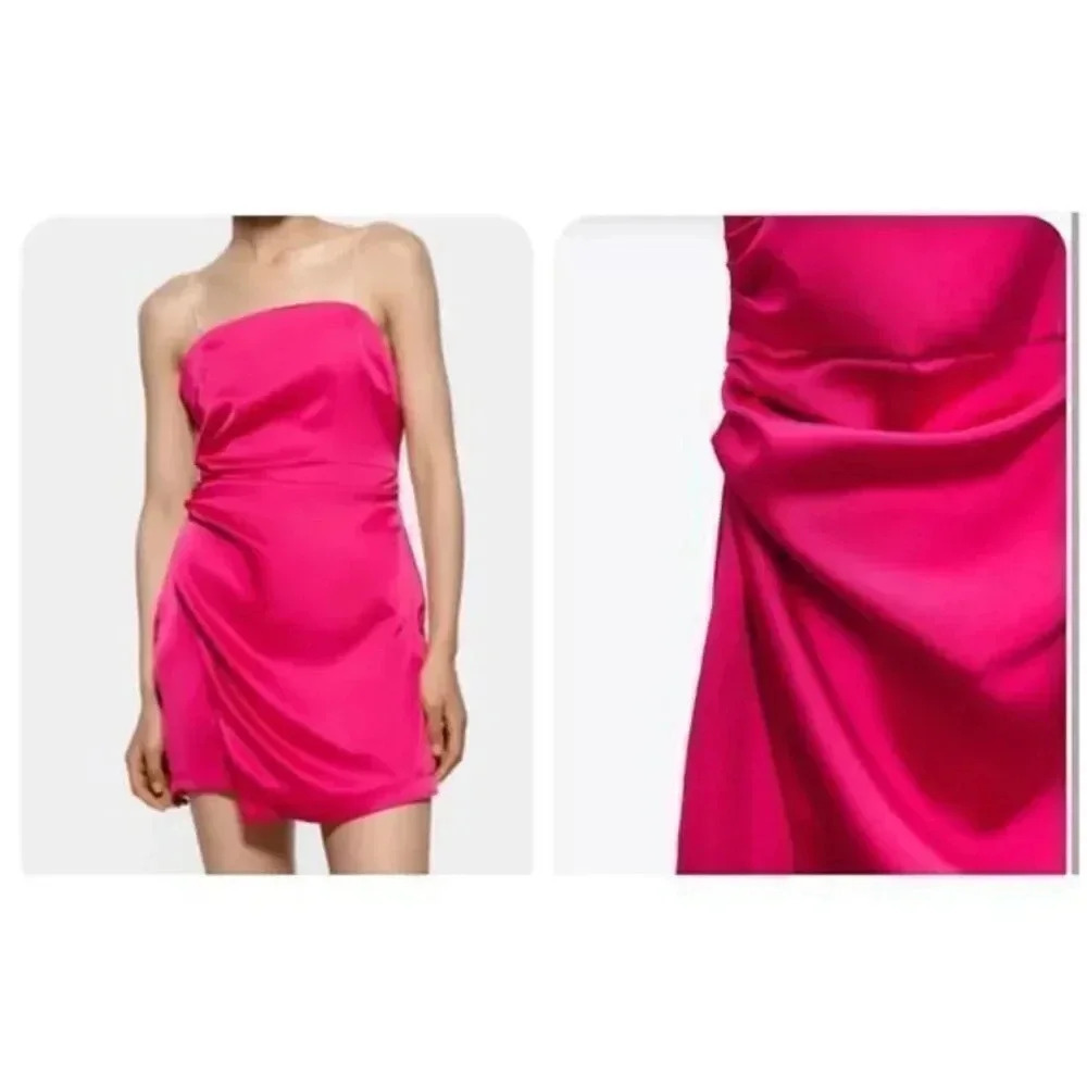ZARA NEW SATIN EFFECT DRESS 2157/259 (size S)